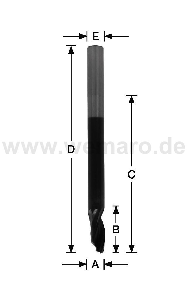Einzahnfräser VHM DLC-beschichtet 10x20/73/100 mm S-10 - Spanbrecher -